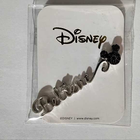 *SOLD* Origami Owl Disney Mickey "Believe" Silver Vertical Bar Window Shelf NEW - Picture 3 of 4